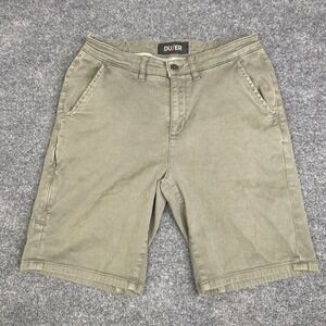 DU/ER Performance Shorts Mens 30 Olive Green Stretch Tencel Chino MSTSW132